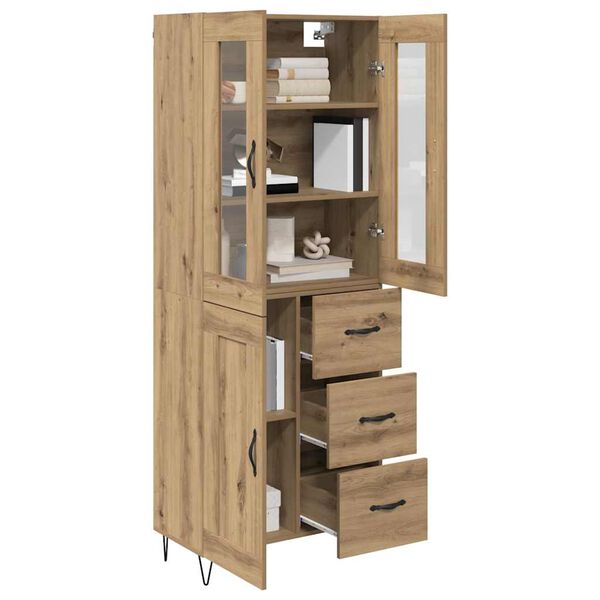 vidaXL Highboard Artisan Oak 69.5 x 34 x 90 cm Engineered Wood
