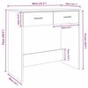 vidaXL Desk Smoked Oak 80x40x75 cm Engineered Wood