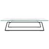 vidaXL Monitor Stand Black 40x35x8 cm Tempered Glass and Metal
