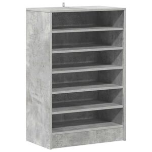 vidaXL Shoe Cabinet Concrete Grey 60x35x92 cm Engineered Wood