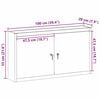 vidaXL Tool Cabinet with Shelf Black and Grey 100 x 20 x 55 cm