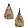 vidaXL Hay Nets 2 pcs Round Black 75x75 cm PP
