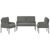 vidaXL Sofa Sets with Cushion 3 pcs Dark Grey 115 x 56 x 80 cm Plywood