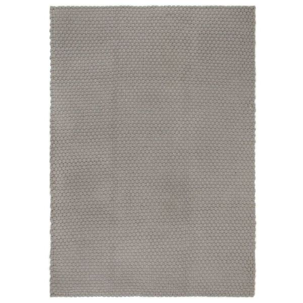 vidaXL Rug Rectangular Grey 180x250 cm Cotton