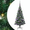 vidaXL Artificial Pre-lit Christmas Tree Green 120 cm PVC and Metal