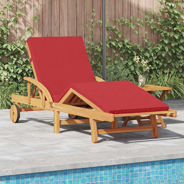 vidaXL Sun Lounger 1-person 2 pcs Red 40 x 40 x 40cm Solid Acacia wood