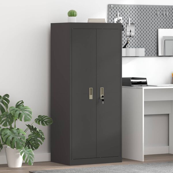 vidaXL Storage Cabinet Black 60 x 40 x 140 cm Cold-Rolled Steel