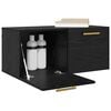 vidaXL Wall Cabinet Black oak 80 x 36.5 x 35 cm Engineered wood