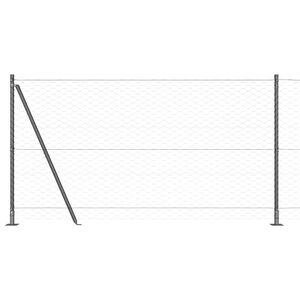vidaXL Hexagonal Fence with Concrete Base 10 x 1.2 m PVC-Coated Steel
