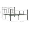 vidaXL Bed Frame without Mattress Grey Metal 160x200 cm