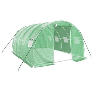 vidaXL Greenhouse with Steel Frame Green 12 m&sup2; 4x3x2 m