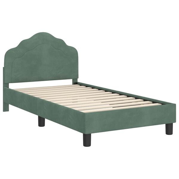vidaXL Children's Bed Frame with Headboard Sea Green 80 x 160 cm