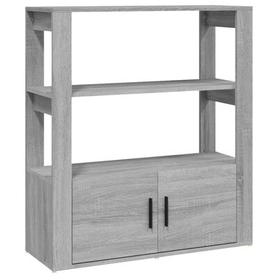 vidaXL Sideboard Grey Sonoma 80x30x90 cm Engineered Wood
