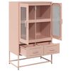 vidaXL Highboard Pink 68x39x111.5 cm Steel