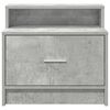 vidaXL Bedside Cabinet with Drawer Concrete Grey 51x31x47 cm