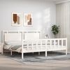 vidaXL Bed Frame without Mattress White 200x200 cm Solid Wood Pine