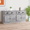 vidaXL Sideboards 2 pcs Concrete Grey Engineered Wood