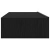 vidaXL TV Cabinet with LED Lights Black Oak 60x35x15.5 cm