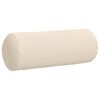 vidaXL Bolster Pillows 2 pcs Beige Ø 25 x 70 cm Microfibre Fabric