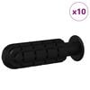 vidaXL Football Table Handles 10 pcs Black 2.8 x 2.8 x 9.3 cm Plastic