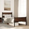 vidaXL Bed Frame without Mattress Brown Oak 100x200 cm Engineered Wood