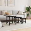 vidaXL Nesting Coffee Tables 3 pcs Black Engineered Wood