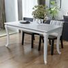 vidaXL Dining Table 116x66x76 cm High Gloss White