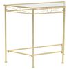 vidaXL Side Table | Gold | Metal | Medium | Decorative Inlays | Side Table