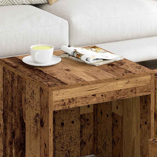 vidaXL Nesting Tables 3 pcs Old Wood Engineered Wood