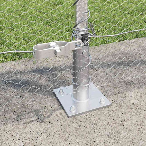 vidaXL Fence Post Silver 10 x 1 m (13 mm mesh) Steel