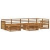 vidaXL Outdoor Sofa Set 7 pcs Natural