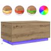 vidaXL Coffee Table with LED Lights Artisan Oak 90x50x40 cm