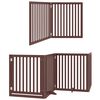 vidaXL Dog Gate with Door Foldable 6 Panels Brown 480 cm Poplar Wood