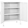 vidaXL Storage Cabinet White 80x35x101.5 cm Steel