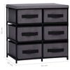 vidaXL Storage Cabinet with 6 Drawers 55x29x55 cm Grey Steel