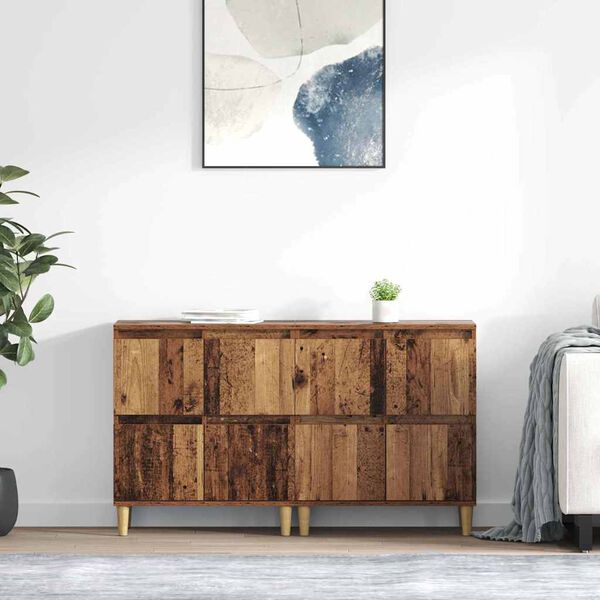 vidaXL Sideboards 2 pcs Old Wood 60 x 35 x 70 cm Engineered Wood
