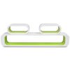 vidaXL Wall Cube Shelves 6 pcs Green and White