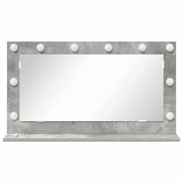 vidaXL Vanity Mirror with Mirror Concrete Grey 80 x 45 x 18 cm