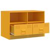 vidaXL TV Cabinets 2 pcs Mustard Yellow 67x39x44 cm Steel