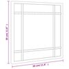 vidaXL Wall Mirror Black 30x30 cm Square Iron