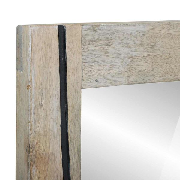 vidaXL Bathroom Mirror with Mirror Brown 70 x 50 x 2.5 cm