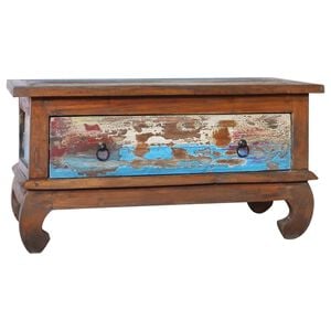 vidaXL Coffee Table | Multicolour | Reclaimed teak wood | 80 cm x 50 cm x 40 cm