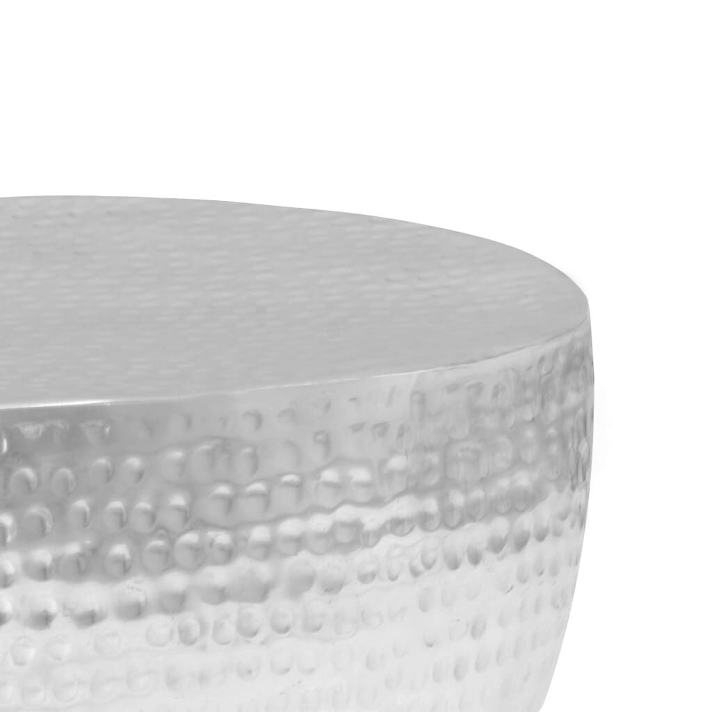 Hammered coffee table on sale silver
