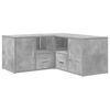 vidaXL Corner Cabinet Concrete Grey 160x40x45 cm Engineered Wood