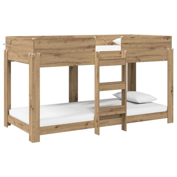 vidaXL Bunk Bed for Kids Artisan Oak 90 x 200 cm Engineered Wood