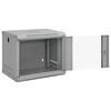 vidaXL Network Cabinet with Storage Grey 53 x 45 x 45 cm Steel