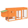 vidaXL Chicken Coop | Brown, Green | Solid Pine Wood, Plywood | 204x50x84 cm
