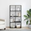 vidaXL Book Cabinet Black Oak 69.5 x 29 x 137.5 cm Engineered Wood