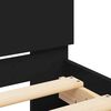 vidaXL Bed Frame with Headboard and LED Black 120x200 cm