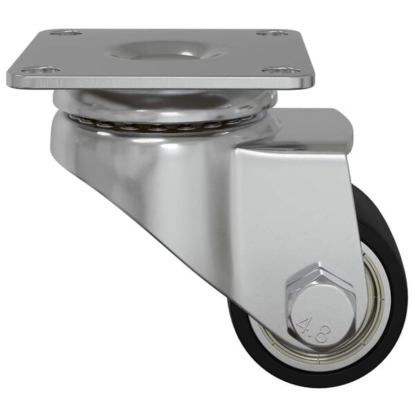 vidaXL Caster 2 pcs Silver 50 mm Nylon